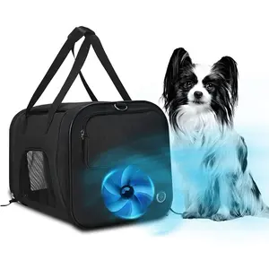 Вентиляционная сумка для переноски домашних животных, складная Мягкая двусторонняя дорожная сумка для щенков для кошек и собак
