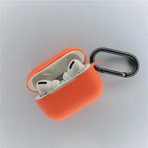 <span class=keywords><strong>Coque</strong></span> en caoutchouc de silicone liquide de couleur pure avec étui pour casque porte-clés d'emballage pour <span class=keywords><strong>Airpods</strong></span> Pro 3 - Product Image 6