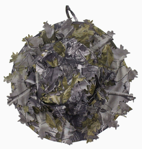 Masque facial extérieur unisexe réglable DF, motif feuille bionique 3D, pour la chasse en forêt, camouflage, couvre-chef - Product Image 4