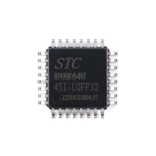 New Original IC Chip Microcontroller STC8H8K64U-45I-LQFP32 for PCB Circuits Authentic