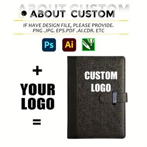 Promotional Business <b>A5</b> PU Leather Notebook with Socket <b>Diary</b> Notepad Office Meeting Record Book Closure - Product Image 3