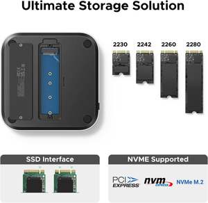 UGREEN USB Hub Dock Standı M2 NVMe SSD Kutusu 3 USB A 10Gbps USB C Veri Portu SD Kart Okuyucu Macmini M4/ M4 Pro için - Product Image 3