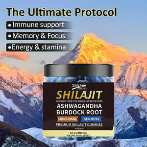 סוכריות גומי שילאג'יט פרימיום OEM/ODM עם אשוגנדה, שורש ברדוק, רעמת האריה, אזוב ים - תמיכה חיסונית, זיכרון, ריכוז, אנרגיה וסיבולת - Product Image 2