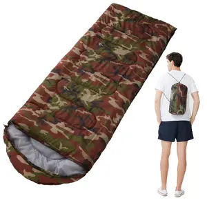 Saco de dormir adulto portátil, 170t, 950g-1800g, uso ao ar livre, primavera e outono, engrossado, saco de dormir