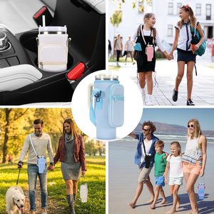 Bolsa Portabotellas para Vaso Stanley de 40/30 oz con Bolsillo para Teléfono, Portabotellas con Correa para Accesorios de Vaso Stanley - Product Image 4