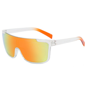Sports Cycling Sunglasses UV400 Mirrored Lens Windproof Street Style Type 3 Sunshades PC Lens <b>Grey</b> <b>Frame</b> - Product Image 2
