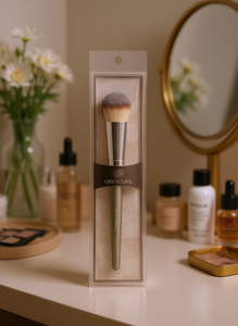 Pennello per trucco Grenolbil, manico in metallo con pelo sintetico rotondo per l'applicazione del trucco - Product Image 2