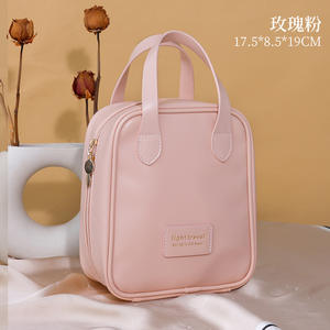 THK Vente en gros Organisateur cosmétique portable de grande capacité avec sacs à fermeture éclair Ensemble de sacs de maquillage en cuir PU - Product Image 2