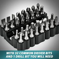 Kit d'outils manuels à usage domestique 124PCS 4V Ensemble d'outils de tournevis sans fil