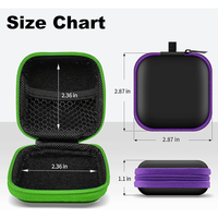 Tas Earphone EVA Busa Anti-benturan dengan Saku Jaring Resleting, Kantong Penyimpanan Perjalanan untuk Earbud Nirkabel dan Kabel Audio