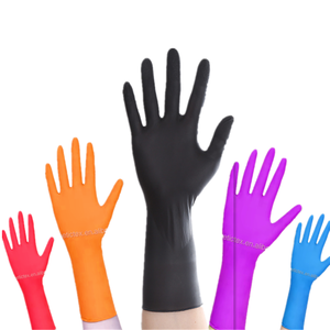 Vente en gros de service alimentaire pour salon de coiffure Nail Art Gants jetables en nitrile de 12 pouces épais élastiques durables pour la maison - Product Image 1