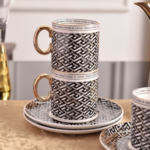 Service à thé en porcelaine fine de luxe, 15 pièces, pour le thé de l'après-midi, théière, tasses et soucoupes, ensemble à café - Product Image 4