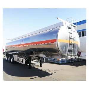 Factory Price 42000 Liters Diesel Oil Tri Axles Fuel Tanker Semi Trailer 45000 Liters Aluminium Tanker Trailer