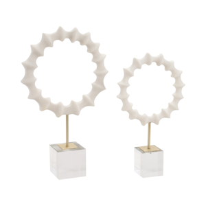 Statua Scultorea Ispirata ai Fiori per Arredamento Casa, Elemento Decorativo per Ufficio, Bagno, Soggiorno, Scaffale - Product Image 2