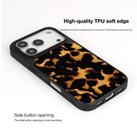 Coque de protection motif écaille de tortue foncé pour iPhone 15 16 14 13 12 Pro Max mini 11 Pro Max XS XR Plus