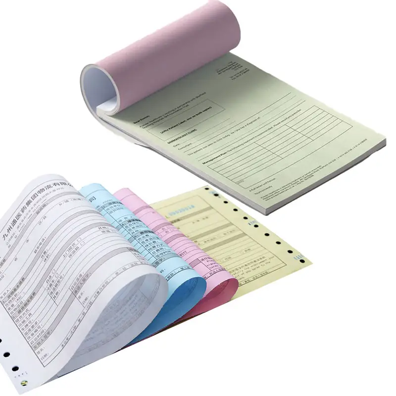 Sunkey-papel de copia de oficina, 9,5 "X 11", 500, 1000 hojas/caja Ncr, impresión continua sin carbón, papel de libro de facturas