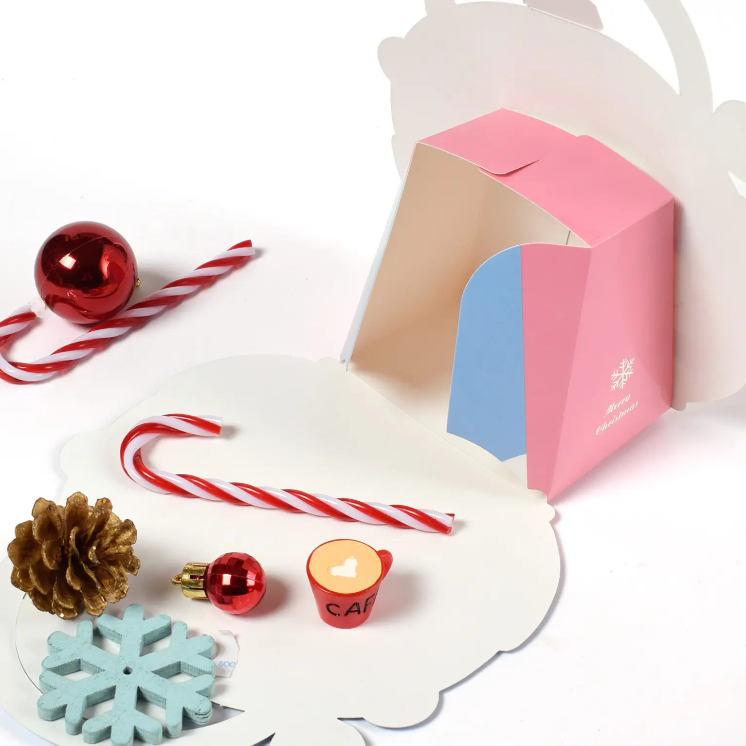 도매 원래 놀라움 눈 남자와 사슴 종이 사탕 쿠키 포장 상자 크리스마스 새해 파티 선호 장식