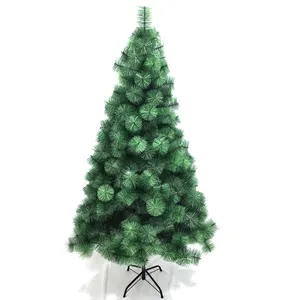 Precio de fábrica, nuevo producto, 2cm de diámetro, aguja de pino para mascotas, árbol de Navidad artificial verde oscuro, árbol de Navidad