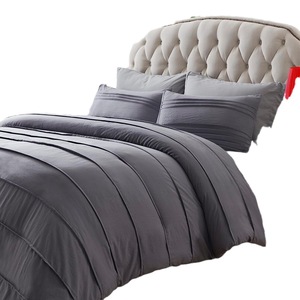 Set <span class=keywords><strong>Trapunta</strong></span> Moderno di Lusso 3 Pezzi per Tutte le Stagioni, Non Monouso, con 2 Federe, <span class=keywords><strong>Grigio</strong></span>, Sostituto <span class=keywords><strong>Trapunta</strong></span> <span class=keywords><strong>Matrimoniale</strong></span>, Tinta Unita, per Letto Queen Size - Product Image 5