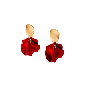 Manufacturers Wholesale luxury high-end earrings irregular petal tassel earrings exaggerated personalized earrings