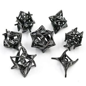 Ensemble de dés de jeu de rôle en acrylique polyédrique pour la vente en gros, Dungeons and Dragons, modèle de couleurs mélangées AC-BL10-16, emballage personnalisé - Product Image 1