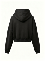 Sweat à capuche unisexe vintage délavé noir avec imprimé verre brisé, coupe classique, streetwear d'hiver ODM