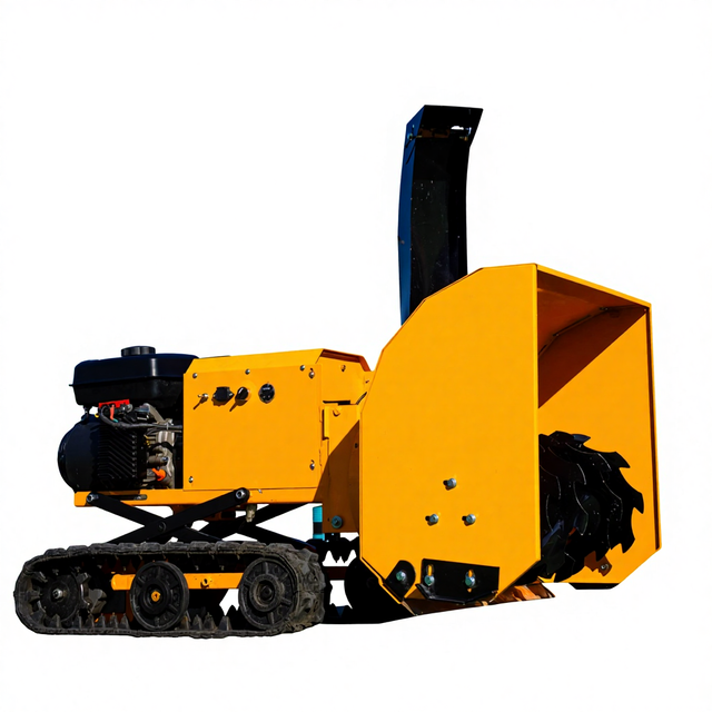 Remote Control Snow Blower Tracked Farm Robot Snow Plow
