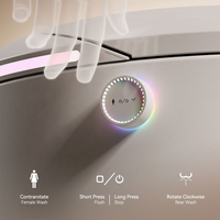Nouvelle Conception Moderne Vente Chaude WC Intelligent Automatique Coloré à Poser au Sol avec Capteur Intégré, S-Trap et P-Trap, Petite Taille