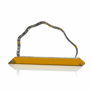 Alta qualidade personalizado design simples pagode montanha pico forma cristal obelisco troféu prêmio - Product Image 4