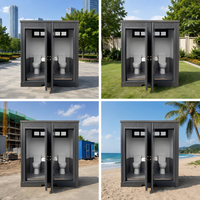 Baño Portátil de Lujo con Estructura de Acero para Camping, Contenedor VIP de Bajo Precio en China, Ducha Exterior para Parques, 1 Año de Garantía