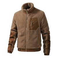 Blouson Bomber Zippé Homme Transfrontalier en Polyester Automne Hiver Col Montant Décontracté Streetwear Motif Cœur Service OEM