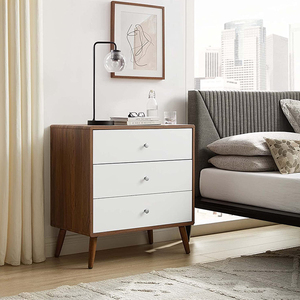 DU's Midcentury <strong>Modern</strong> Nightstand Wooden Chest of Drawers Bedside <strong>Table</strong> Bedroom Furniture <strong>Storage</strong> - Product Image 1