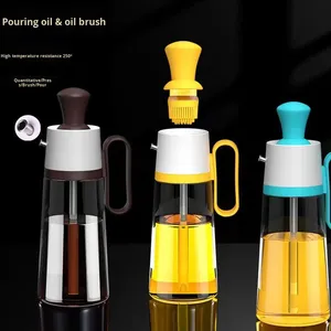 Wholesale Wholesale Glass Oil <b>Bottle</b> Integrated Silicone <b>Brush</b> Stainless Steel Nozzle Leak Resistant Modern Design One-piece - Product Image 2