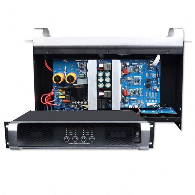 Hot Sale Professional PFX AUDIO LG4 4-Channel 4*450W Class D Digital Amplifier 8&4 Ohm Impedance Metal Shell Button Control
