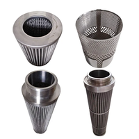Cartuchos de Filtro Plegados de Acero Inoxidable 316 Sinterizado para Filtración de Agua, Cartuchos de Filtro de Núcleo, Filtro de Aceite Hidráulico
