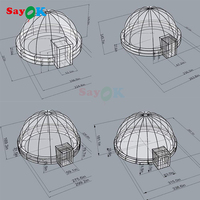 Sayok Portable Gonflable Planétarium Dôme 5m Noir Couleur Instock 360 Degrés Projection Cinéma Tente pour L'école