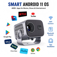 Proyektor Gimbal A10 Plus 20ANSI Lumens Native 720P Android13 2GB+16GB Wireless Screen Mirroring Home Beamer