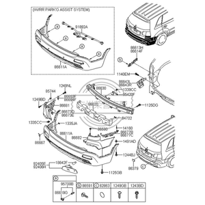 86611-2P010prix usine Chine Couverture de pare-chocs arrière pour <span class=keywords><strong>KIA</strong></span> <span class=keywords><strong>SORENTO</strong></span> <span class=keywords><strong>2019</strong></span> oe: 86611-2P010 - Product Image 1