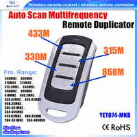 YET074 Automatic315/433MHZ Télécommande Bouton Métallique Télécommande pour Volet Roulant Porte Code Roulant