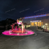 Fuente de Agua Seca Programable con Luces LED RGB, Cascada de Chorro de Agua Personalizada para la Construcción Escénica de Plazas Urbanas
