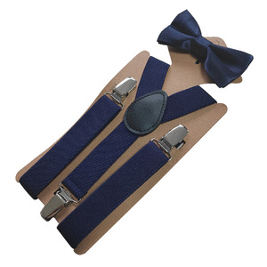 Set <span class=keywords><strong>Bretelle</strong></span> e Papillon alla Moda per Bambini, Accessori per Spettacoli Scolastici, <span class=keywords><strong>Bretelle</strong></span> Monocolore 2.5x60cm per Bambini - Product Image 2
