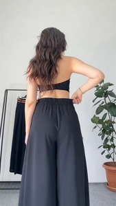 Nuovi <span class=keywords><strong>Pantaloni</strong></span> Larghi Neri da Donna Moda 2026, <span class=keywords><strong>Pantaloni</strong></span> Estivi Casual con <span class=keywords><strong>Tasche</strong></span>, Taglie Grandi - Product Image 3
