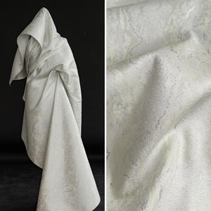 高品质双面提花面料裂纹图案编织纹理面料女式金属连衣裙面料 - Product Image 3