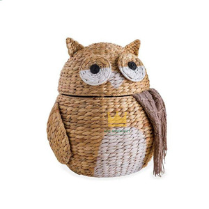 Cestas de Almacenamiento de Papel Tejido Hechas a Mano, Ecológicas, Duraderas y Adorables, con Diseño de Búho, para Habitaciones Infantiles, de Vietnam - Product Image 1