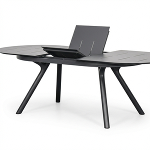 Moderno Juego de Comedor de Aluminio para Exteriores de 7 Piezas, Mesa Extensible, 6 Sillas de Malla, Recubrimiento en Polvo, Resistente al Óxido, Impermeable, para Jardín o Parque - Product Image 4