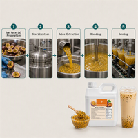 Leverancier van Bubble Tea, Bronfabriek, 2,5 kg Passievruchtensiroop drank voor Melktheewinkels