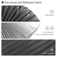 Stores plissés modernes en tissu non tissé avec fixation adhésive pour occultation et ombrage élevé (71%-90%) – Rideaux de salon