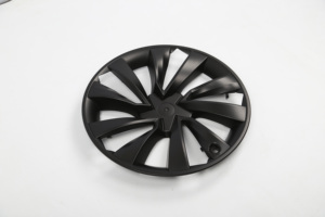 Cache-roue <span class=keywords><strong>Tesla</strong></span> Model Y 19 pouces noir mat en spirale, en ABS, élégant, protecteur et aérodynamique - Product Image 3