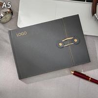 Carnet de notes professionnel minimaliste 2027, nouveau style, logo personnalisé, design enveloppe à rabat, couverture rigide en PU