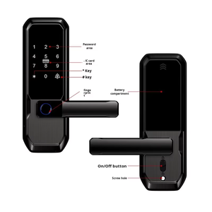ประตูไม้ในร่มล็อคลายนิ้วมือสำหรับเปิดประตูเข้าบ้านล็อครหัสผ่านด้วยกราฟฟิตีล็อคประตูอัจฉริยะ - Product Image 6